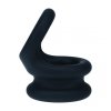 Wide Double O Silicone Cockring - S - Black